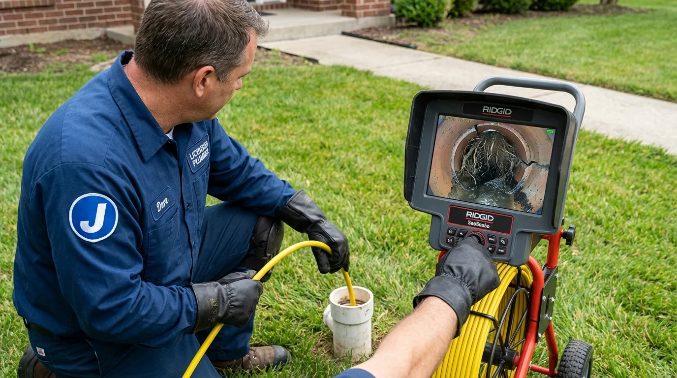 Sewer camera inspection being performed by Johns Plumbing LLC in Prescott